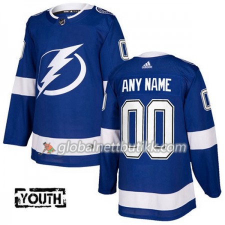 Tampa Bay Lightning Hockeydrakt Custom 2017-2018 Blå Adidas Authentic - Barn